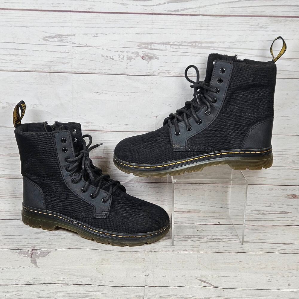 Dr. Martens Combs J Women's Black US 5 Canvas Ankle Boots Side Zip